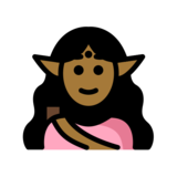 Woman Elf: Medium-Dark Skin Tone on OpenMoji 13.0