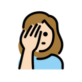 Woman Facepalming: Light Skin Tone on OpenMoji 13.0