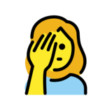 Woman Facepalming on OpenMoji 13.0