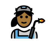Woman Factory Worker: Medium-Dark Skin Tone on OpenMoji 13.0