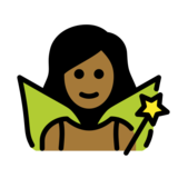 Woman Fairy: Medium-Dark Skin Tone on OpenMoji 13.0