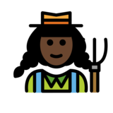 Woman Farmer: Dark Skin Tone on OpenMoji 13.0