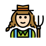 Woman Farmer: Light Skin Tone on OpenMoji 13.0