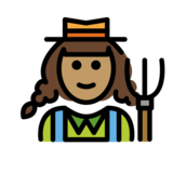 Woman Farmer: Medium Skin Tone on OpenMoji 13.0