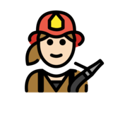 Woman Firefighter: Light Skin Tone on OpenMoji 13.0
