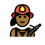 Woman Firefighter: Medium-Dark Skin Tone on OpenMoji 13.0