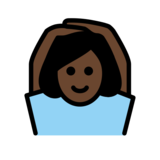Woman Gesturing OK: Dark Skin Tone on OpenMoji 13.0