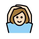 Woman Gesturing OK: Light Skin Tone on OpenMoji 13.0