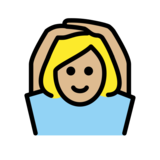 Woman Gesturing OK: Medium-Light Skin Tone on OpenMoji 13.0
