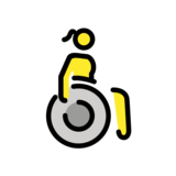 Woman in Manual Wheelchair on OpenMoji 13.0