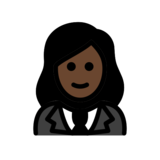 Woman in Tuxedo: Dark Skin Tone on OpenMoji 13.0