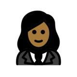 Woman in Tuxedo: Medium-Dark Skin Tone on OpenMoji 13.0