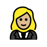 Woman in Tuxedo: Medium-Light Skin Tone on OpenMoji 13.0