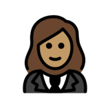 Woman in Tuxedo: Medium Skin Tone on OpenMoji 13.0