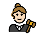 Woman Judge: Light Skin Tone on OpenMoji 13.0