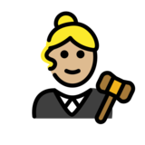 Woman Judge: Medium-Light Skin Tone on OpenMoji 13.0