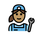 Woman Mechanic: Medium Skin Tone on OpenMoji 13.0
