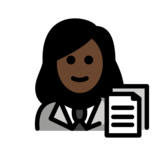 Woman Office Worker: Dark Skin Tone on OpenMoji 13.0