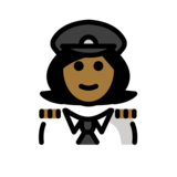 Woman Pilot: Medium-Dark Skin Tone on OpenMoji 13.0