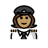 Woman Pilot: Medium Skin Tone on OpenMoji 13.0