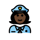 Woman Police Officer: Dark Skin Tone on OpenMoji 13.0