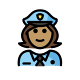 Woman Police Officer: Medium Skin Tone on OpenMoji 13.0