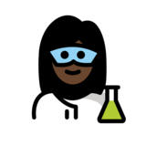 Woman Scientist: Dark Skin Tone on OpenMoji 13.0