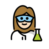 Woman Scientist: Light Skin Tone on OpenMoji 13.0