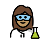 Woman Scientist: Medium Skin Tone on OpenMoji 13.0