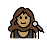 Woman Singer: Medium Skin Tone on OpenMoji 13.0