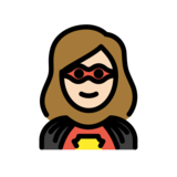 Woman Superhero: Light Skin Tone on OpenMoji 13.0