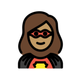 Woman Superhero: Medium Skin Tone on OpenMoji 13.0