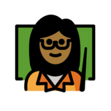 Woman Teacher: Medium-Dark Skin Tone on OpenMoji 13.0