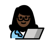 Woman Technologist: Dark Skin Tone on OpenMoji 13.0