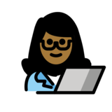 Woman Technologist: Medium-Dark Skin Tone on OpenMoji 13.0