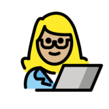 Woman Technologist: Medium-Light Skin Tone on OpenMoji 13.0