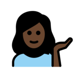 Woman Tipping Hand: Dark Skin Tone on OpenMoji 13.0