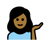 Woman Tipping Hand: Medium-Dark Skin Tone on OpenMoji 13.0