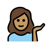 Woman Tipping Hand: Medium Skin Tone on OpenMoji 13.0