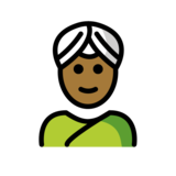 Woman Wearing Turban: Medium-Dark Skin Tone on OpenMoji 13.0