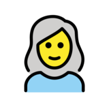 Woman: White Hair on OpenMoji 13.0