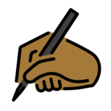 Writing Hand: Medium-Dark Skin Tone on OpenMoji 13.0