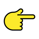 Backhand Index Pointing Right on OpenMoji 13.1