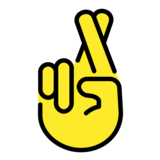 Crossed Fingers on OpenMoji 13.1