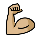 Flexed Biceps: Medium-Light Skin Tone on OpenMoji 13.1