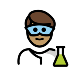 Man Scientist: Medium Skin Tone on OpenMoji 13.1