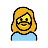 Woman: Beard on OpenMoji 13.1