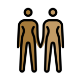 Women Holding Hands: Medium-Dark Skin Tone, Medium Skin Tone on OpenMoji 13.1