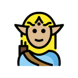 Man Elf: Medium-Light Skin Tone on OpenMoji 14.0