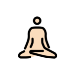 Man in Lotus Position: Light Skin Tone on OpenMoji 14.0